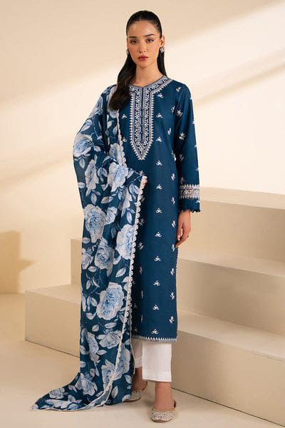 ZARA SHAHJAHAN 3PC Lawn Embroidered Shirt With Digital Printed Dupatta-01